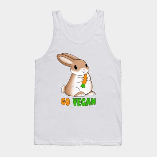 Go vegan cute bunny Tank Top